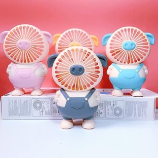 Combo 5 quạt heo cute tích điện