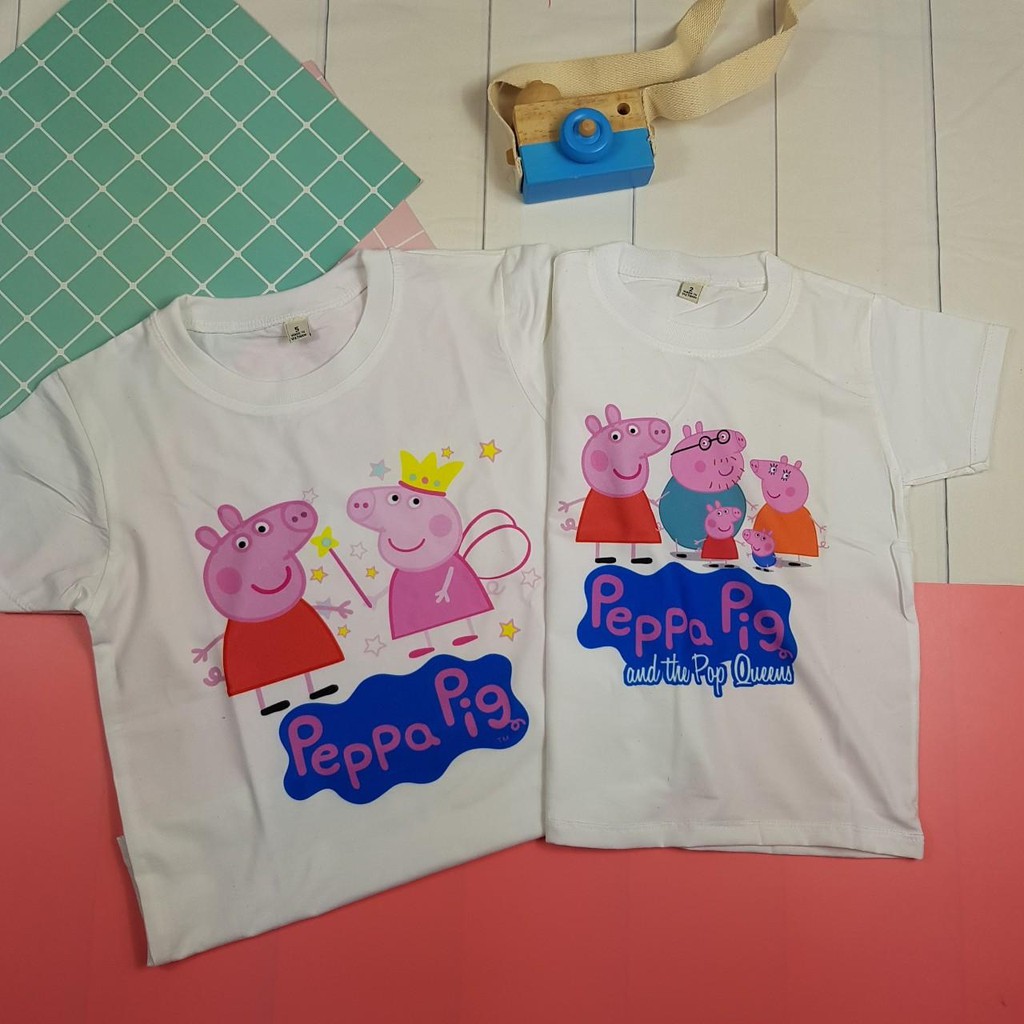 [Mã FASHIONXANH15 giảm 10K đơn 50K] Áo thun bé gái hình Heo Peppa