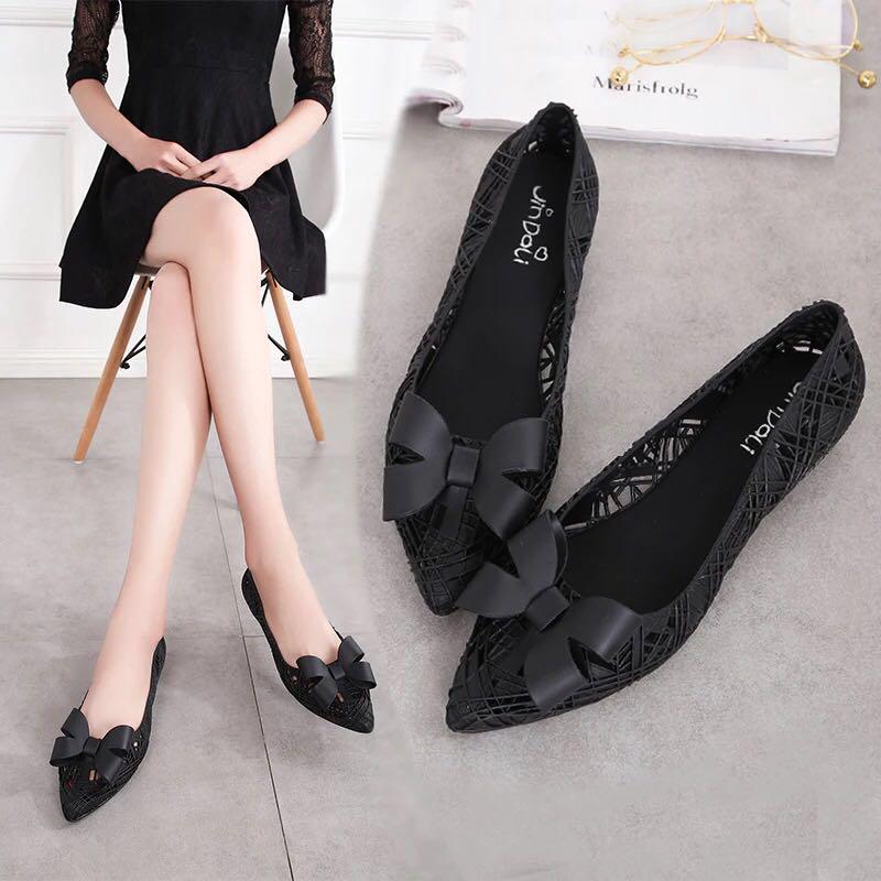 Giày búp bê mũi nhọn phối nơ thời trang cho nữ