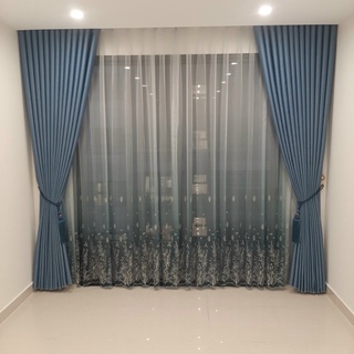 Vải rèm voan thêu trắng chân nữ hoàng. Vải rèm cửa sổ, rèm phòng khách, rèm phòng ngủ