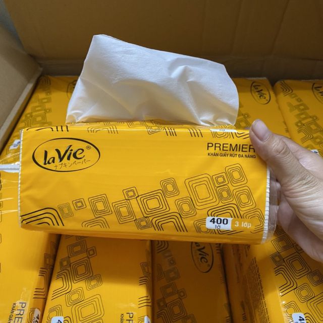 Khăn giấy ăn Lavie 400 tờ
