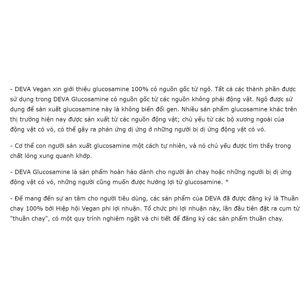 VEGAN - Viên uống bổ xương Khớp Glucosamine Thuần Chay