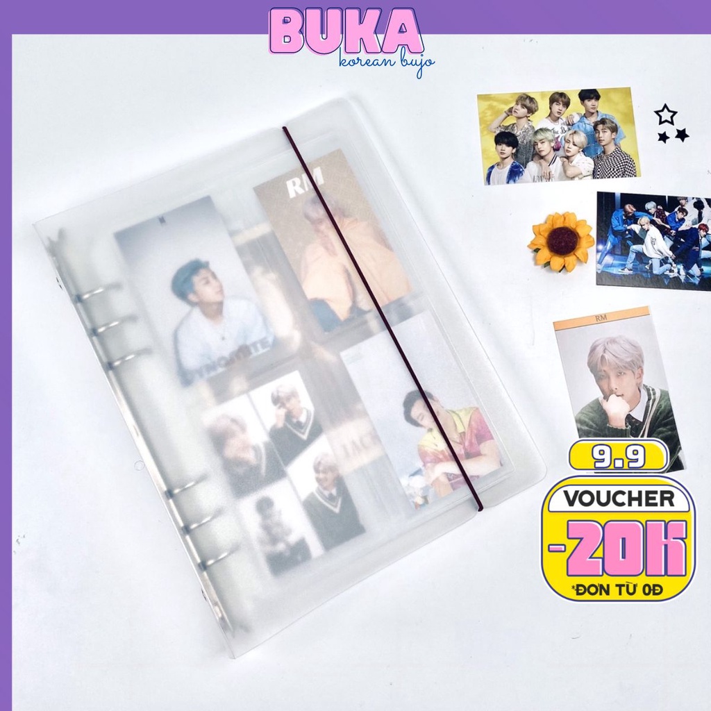 Binder bìa sổ còng nhựa đựng ảnh Collect Book sheetmeet đựng photo card khổ A5 Buka