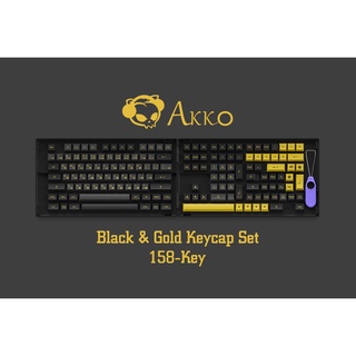 Bộ keycap AKKO Black Gold (PBT DoubleShot/ ASA profile/ 158 nút)