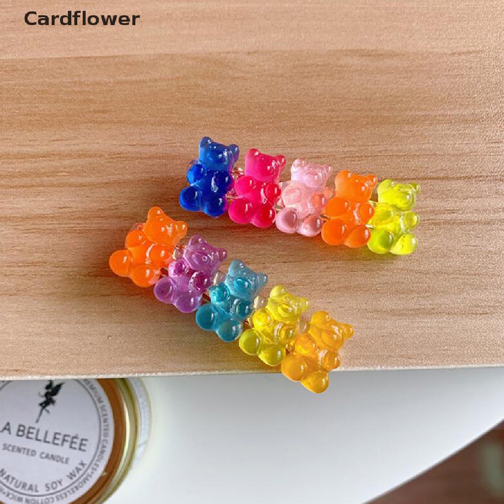 &lt; Cardflower &gt; Kẹp Tóc Hình Kẹo / Gấu Nhiều Màu Sắc Trang Sức Cho Nữ Đang Giảm Giá