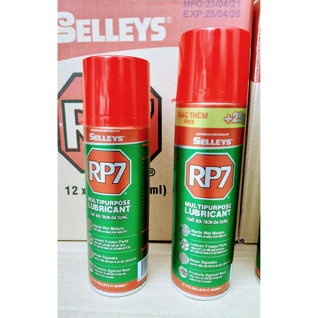 RP7 Chai Xịt Chống Rỉ Sét 150g 350g Bôi Trơn Sên Xích Xe Đạp, Động Cơ, Dưỡng Sên Xe Máy
