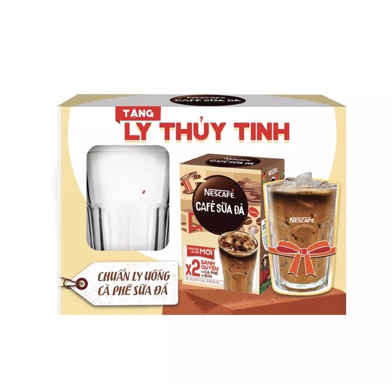 Nescafe sữa đá tặng ly thủy tinh