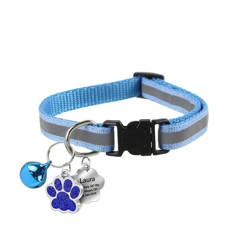 Vòng Cổ Chó Mèo - Bao Gồm Thẻ Tên
