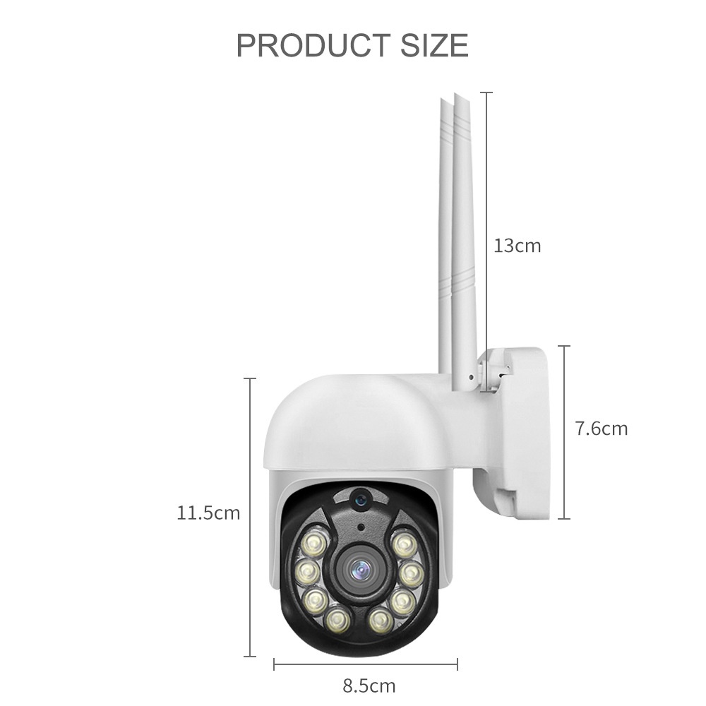 Camera Thông Minh Ngoài Trời TUYA 3MP-Xoay 350°, Chống nước IP66, WIFI