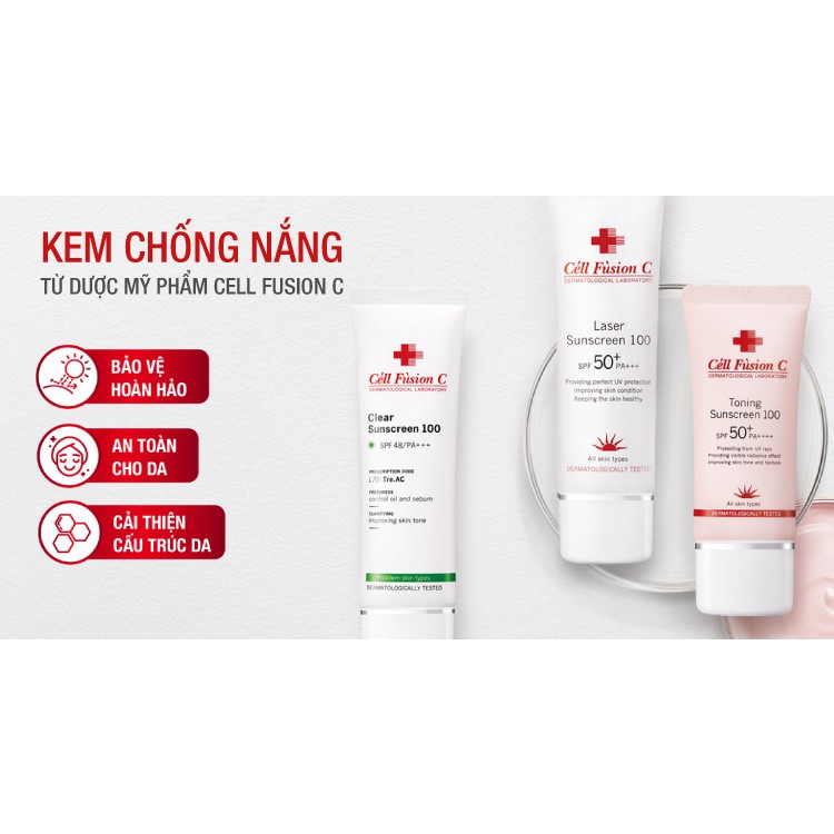 Kem chống nắng Cell Fusion C Laser Sunscreen 100 SPF PA50+++ 10ml