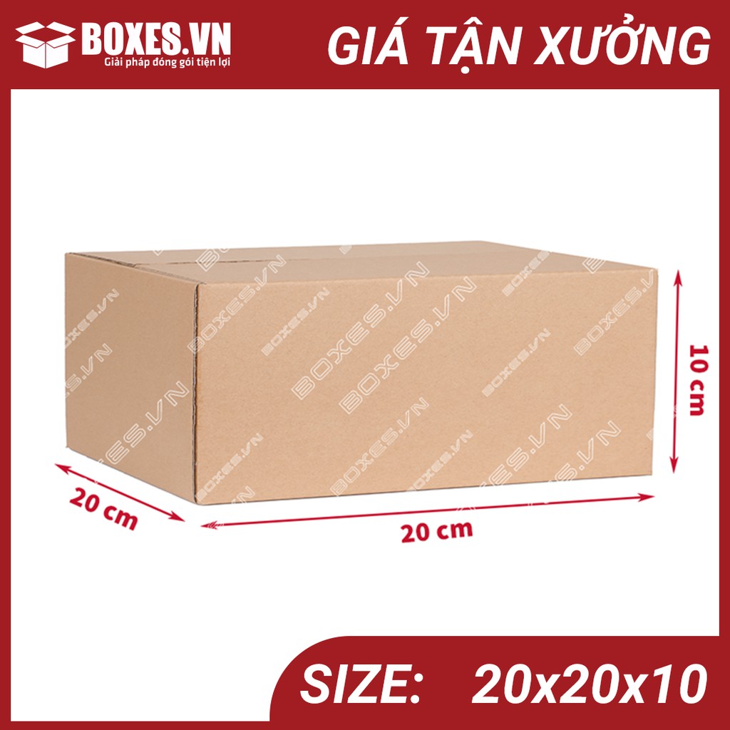 20x20x10 Combo 50 hộp Carton đóng gói hàng giá tại xưởng