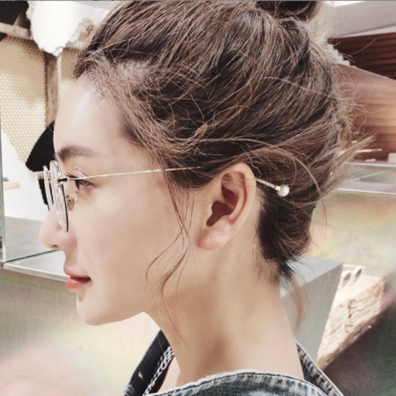 (KIQI-FASHION) COD Kính Chống Bức Xạ Gọng Tròn Bằng Kim Loại Ánh Sáng Xanh Thời Trang Cho Nữ