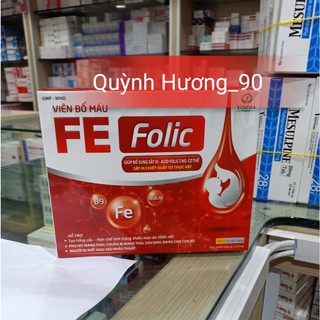 Viên bổ máu FEFOLIC giúp bổ sung sắt III và acid folic cho cơ thể ( FE FOLIC hộp 100 viên )