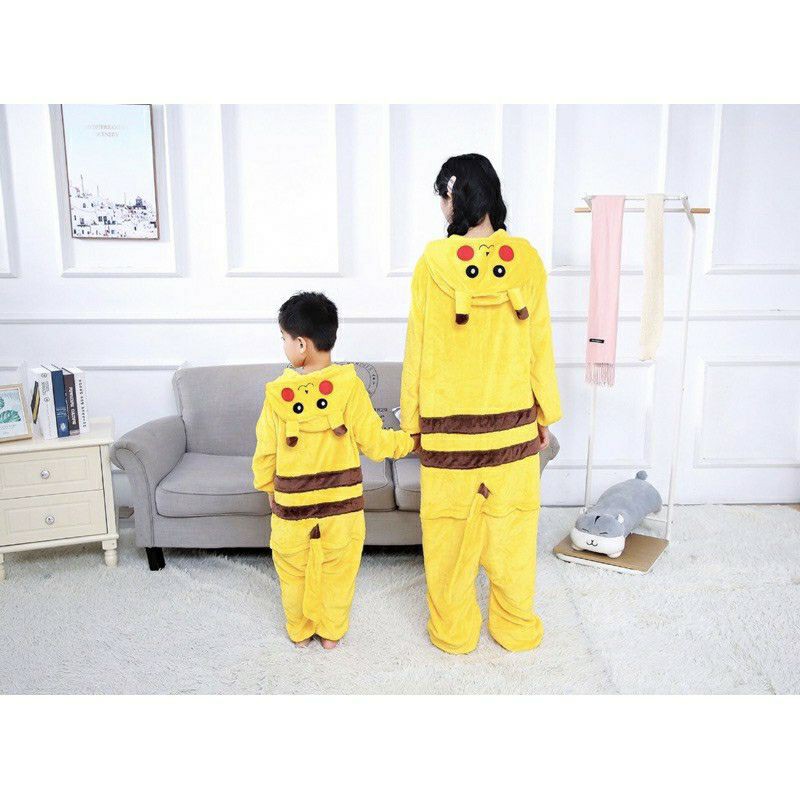 Bộ đồ thú Pikachu trẻ em size 120 dưới 25kg