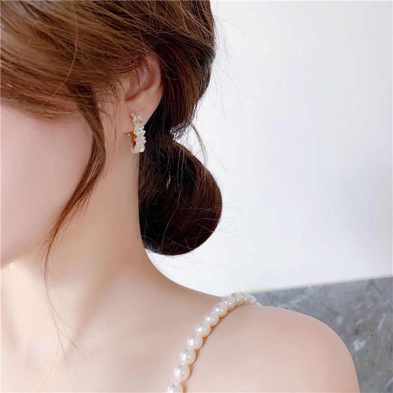 Khuyên Tai Nữ Hình Chữ C Thời Trang Hàn Quốc