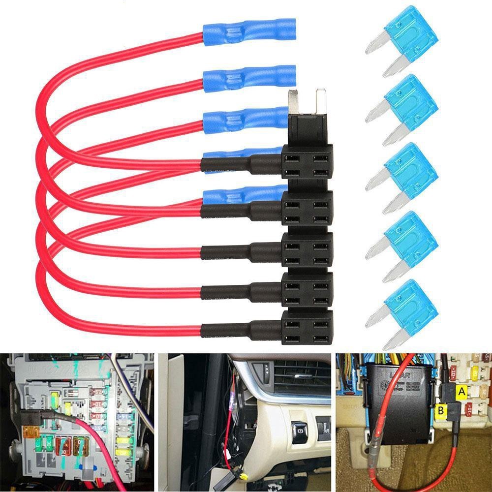 Mạch điện cầu chì cho xe hơi , ô tô 15A (xanh),  1 dây nối cầu chì