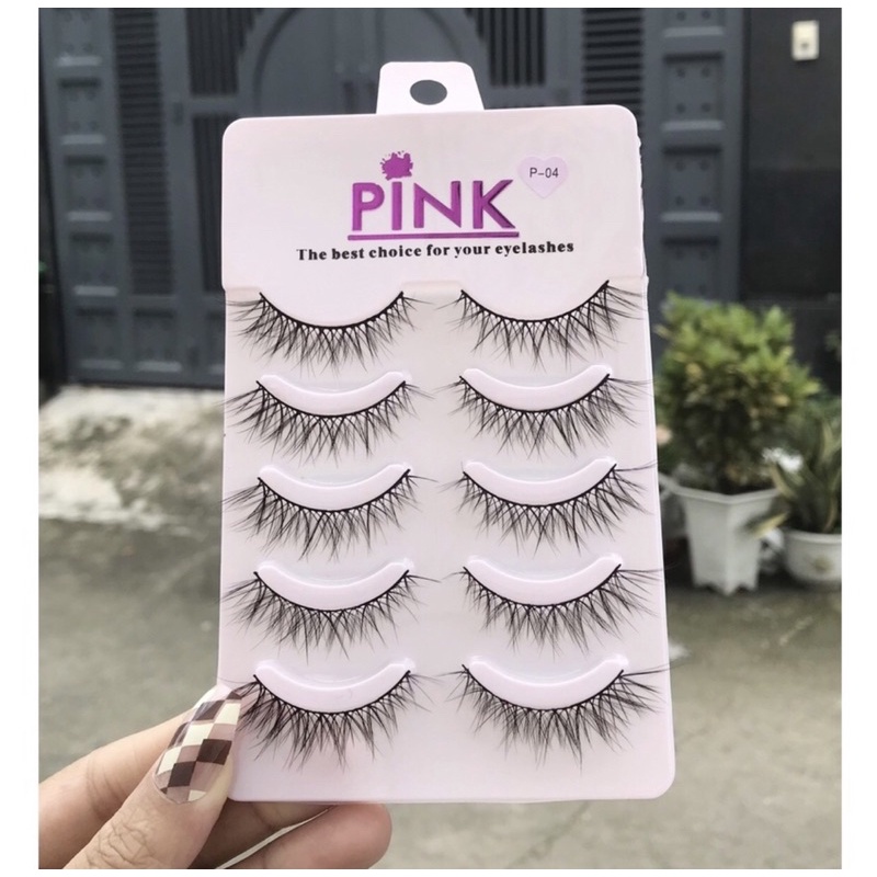 LÔNG MI Giả Pink hộp hồng 5 cặp cao cấp