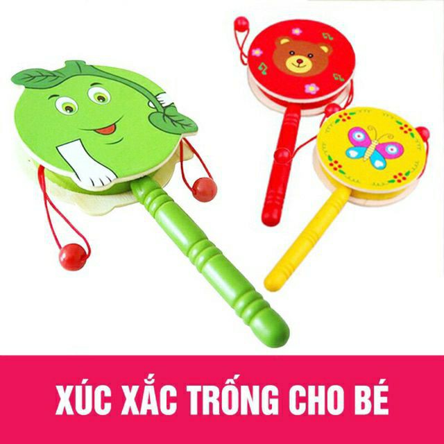 Trống gỗ xúc xắc cho bé