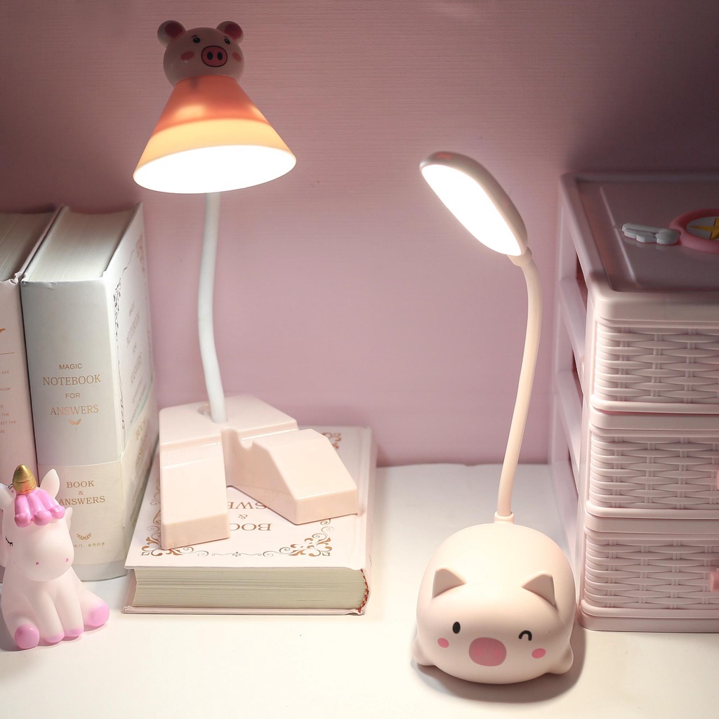 Đèn Học Led Chống Cận Tích Điện Không Dây, Sạc Pin, Để Bàn, Uốn Dẻo, Hình Thú Đáng Yêu, Đèn Để Bàn Đọc Sạch, Đèn Ngủ