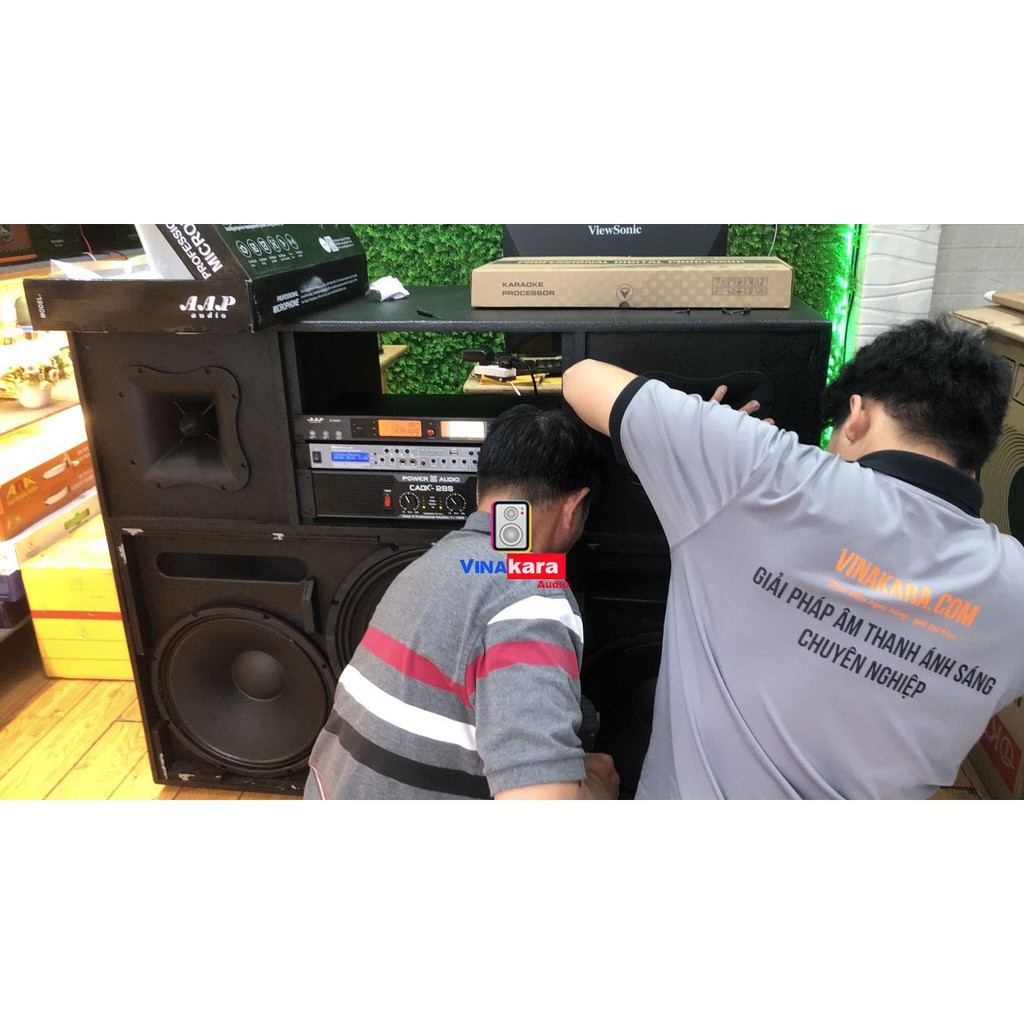 Combo thùng loa kéo 2 bass 4 tấc + 1 Sup 5 Tấc ráp sẵn cao cấp - Gồm Loa + Phân tầng + trép - Hàng chất lượng