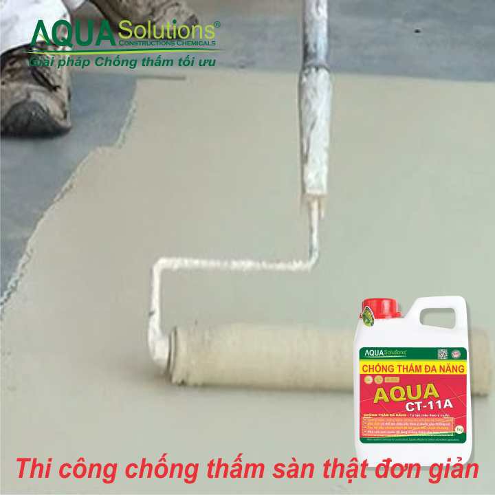 Chống thấm sàn tường AQUA CT-11A - bình 1kg | Chất Chống thấm sàn bê tông, keo Chống thấm tường vách uy tín hàng đầu VN