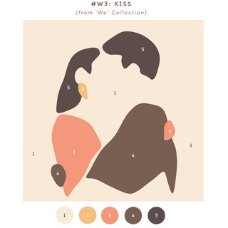 Bộ tranh Canvas số hoá DIY - #W3: KISS (from 'We' collection)