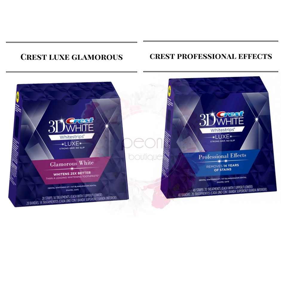 Miếng dán trắng răng CREST 3D WHITE - Liệu trình Glamorous 14 ngày và Professional 20 ngày