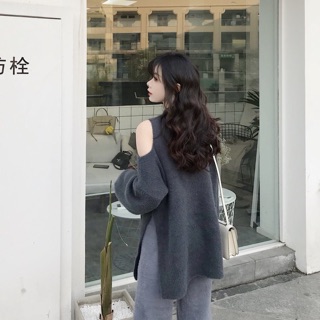 Áo len lông thỏ khoét vai cao cấp
