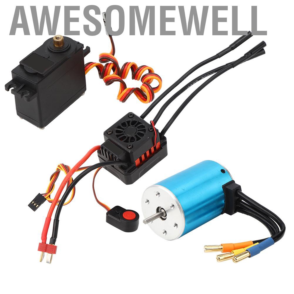 RC Động Cơ Không Chổi Than Awewell 60a Esc + 3650 Motor M0900 9kg