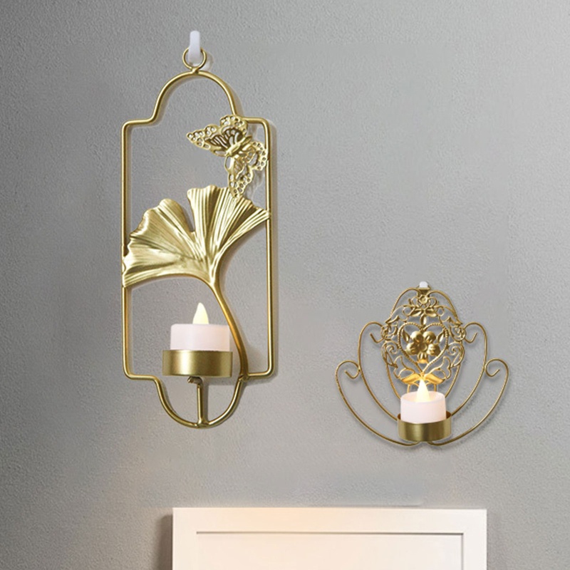 Giá Đỡ Nến Gắn Tường Bằng Sắt Tiện Dụng