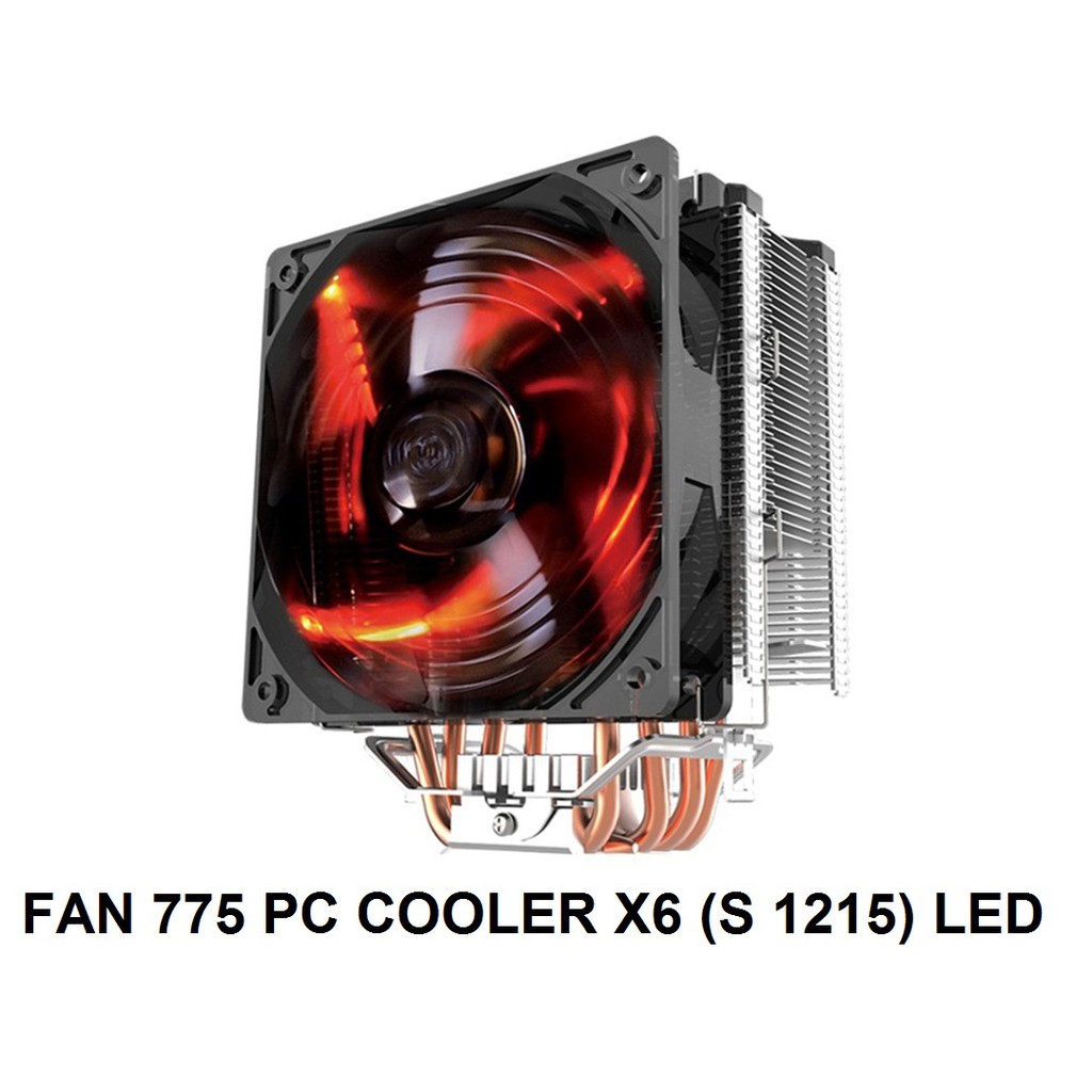 QUẠT TẢN NHIỆT MÁY TÍNH 775 PCCOOLER X6 (S1215) CÓ ĐÈN LED
