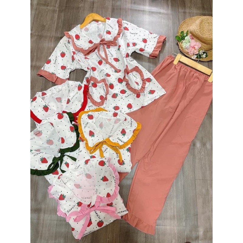 Bộ Pijama Tiểu Thư Dâu Siêu Xinh