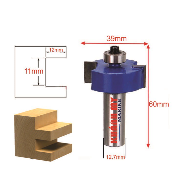 Mũi soi gỗ, mũi phay gỗ mũi phay cuốc, cốt 12.7mm