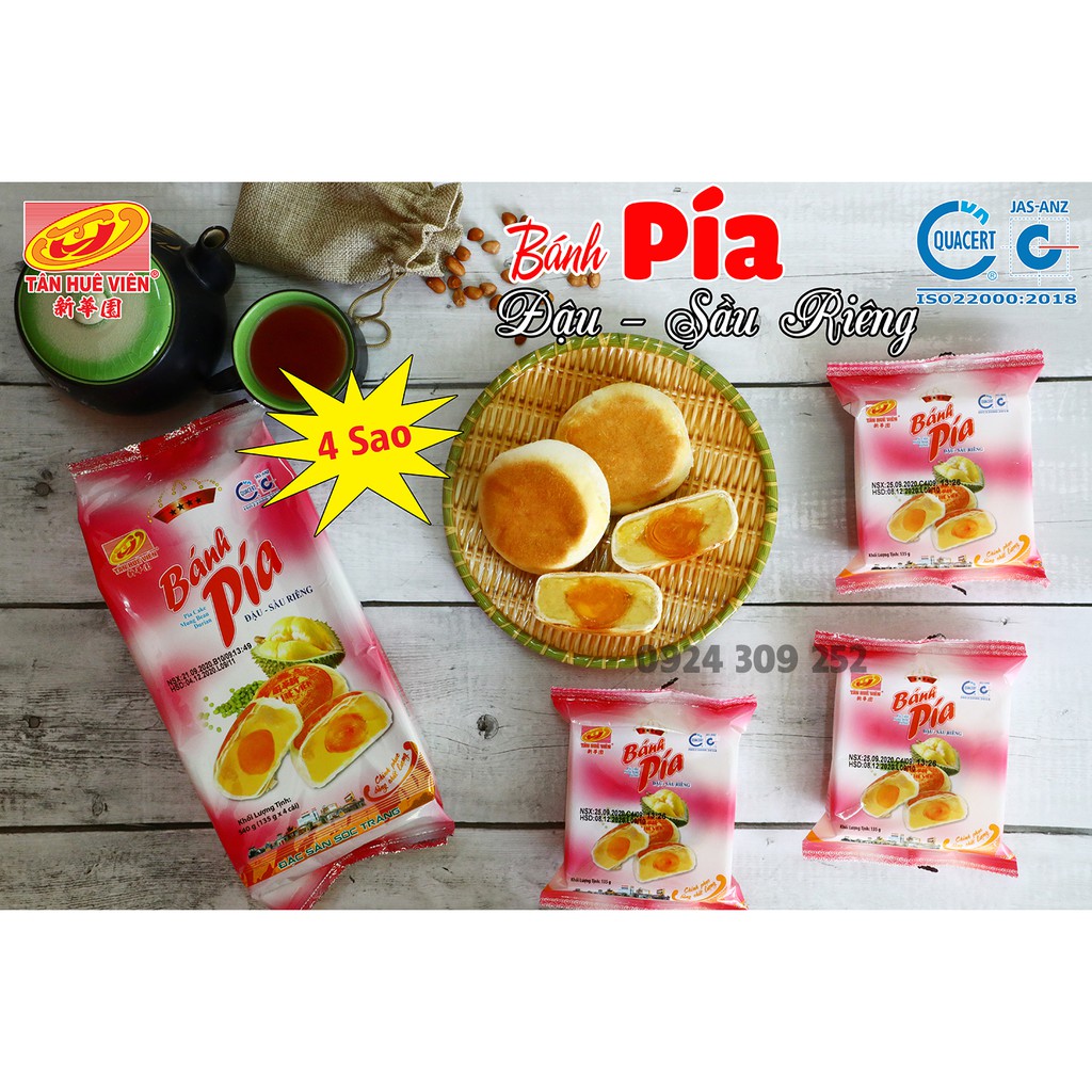 Bánh Pía đậu xanh sầu riêng 4 sao Tân Huê Viên