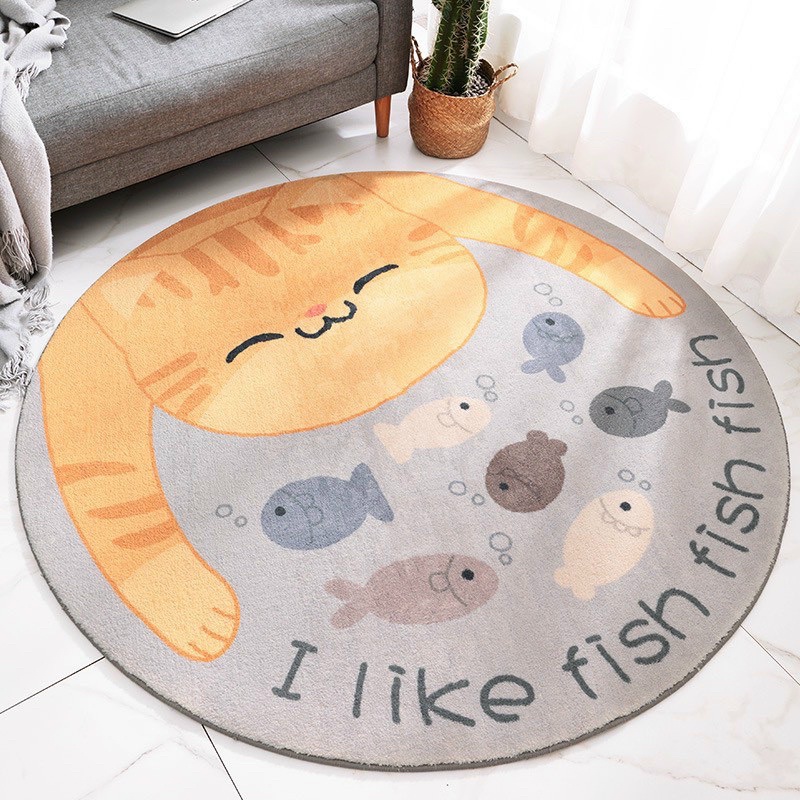 Thảm lông cừu tròn derco đường kính 1m- Kanta store