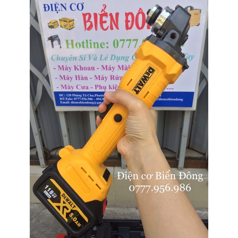 Máy mài pin  FREESHIP  Máy Mài Góc - Máy Cắt Dùng Pin DEWALT 118VF - TỪ TÍNH, KHÔNG CHỔI THAN