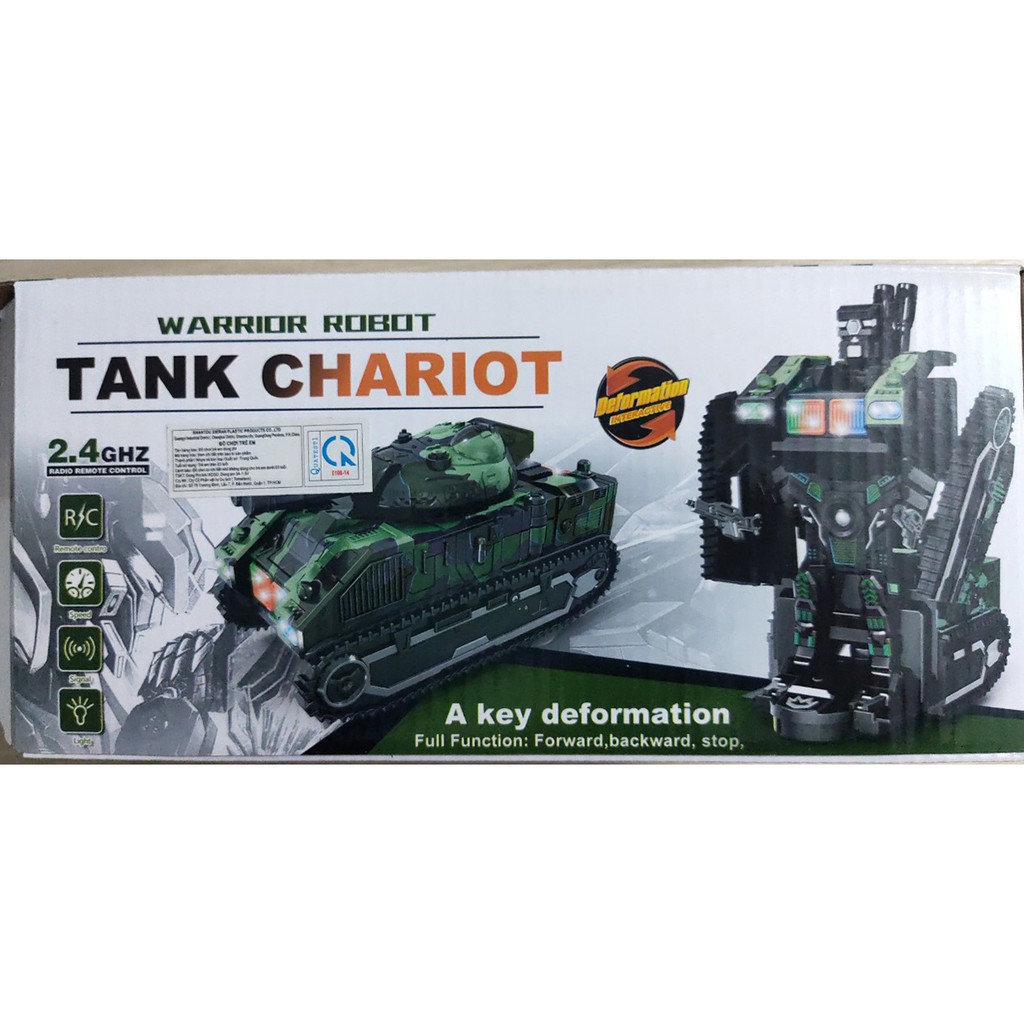 Xe Tăng Biến Hình Điều Khiển Từ Xa, Tank Chariot, Có Nhạc Vui Nhộn Cho Bé Yêu