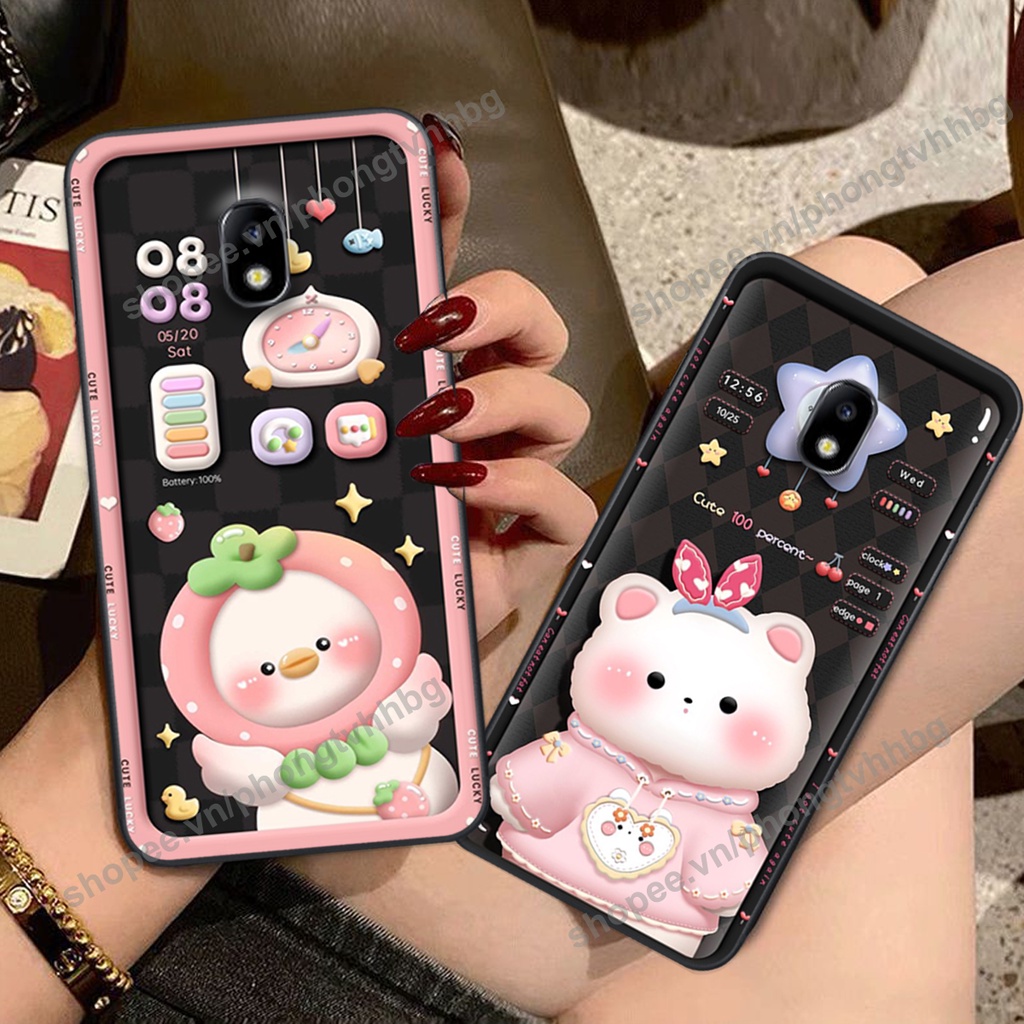Ốp lưng Samsung J3 Pro / J5 Pro / J7 Pro / J7 Plus gấu,thỏ trắng , đồng hồ dễ thương cute cực đẹp