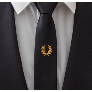 Cà vạt bản nhỏ thêu cao cấp