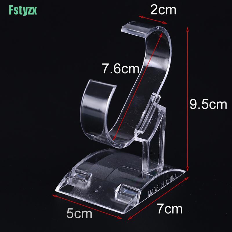 fstyzx clear plastic wrist watch display rack holder sale show case stand tool