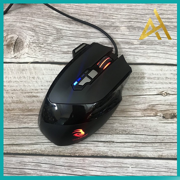 Chuột Máy Vi Tính Laptop Mouse Chơi Game BOSSTON GM900 Đèn LED 7 Màu - Chuột Gaming Có Dây Chuyên Game