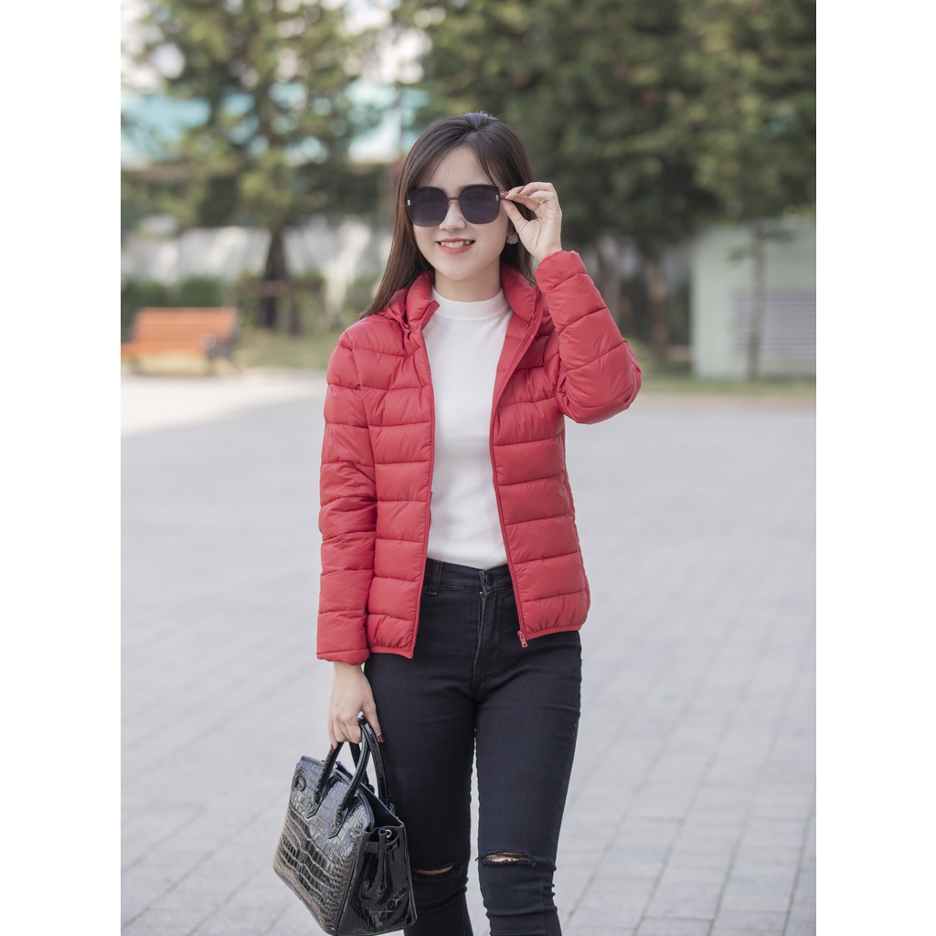 Áo phao nữ siêu nhẹ có mũ siêu ấm | BigBuy360 - bigbuy360.vn