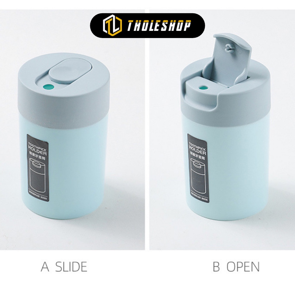 Hộp Đựng Tăm - Lọ Đựng Tăm Xỉa Răng Holder Nắp Bật, Đạt Tiêu Chuẩn Châu Âu 9644