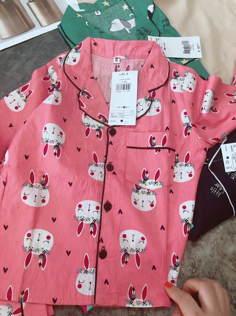 Bộ Quần Áo Pijama Dài Tay Thu Đông Cho Bé Chất Thô Lụa