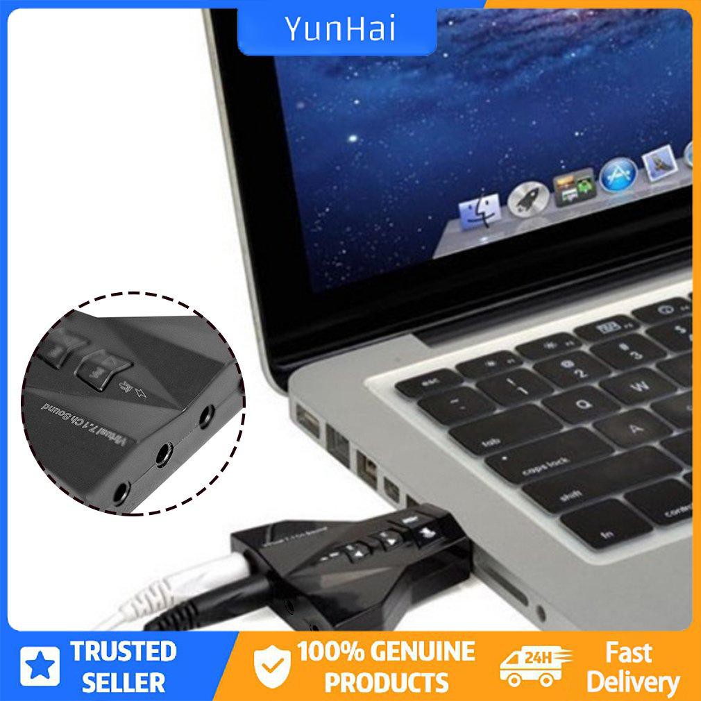 Bộ chuyển đổi card âm thanh âm thanh ảo 7.1 Mic 3.5mm Bộ điều hợp loa USB Mic | BigBuy360 - bigbuy360.vn