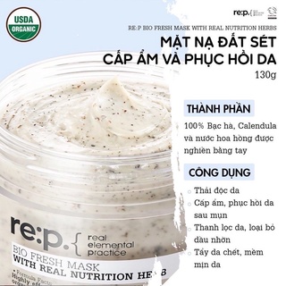 Mặt Nạ Đất Sét RE:P Bio Fresh Mask With Real Herbs 130g