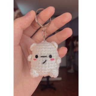 Móc khoá len gấu trắng mini handmade 🐼🐼