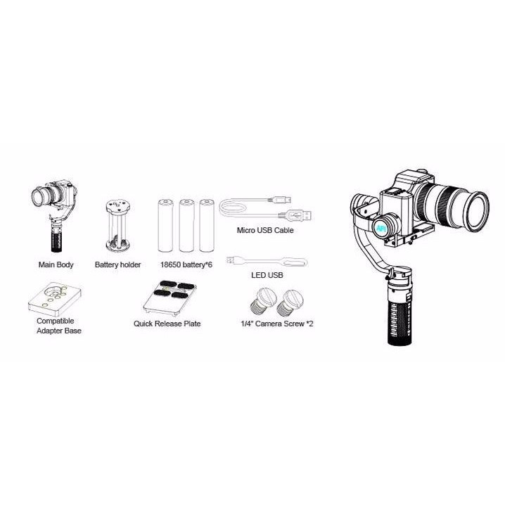 Tay cầm Gimbal chống rung cho máy ảnh