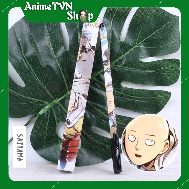 Bút Viết cao cấp Anime One Punch Man (Saitama) - Dạ bi mực đen kèm hộp in hình thân bút và hộp