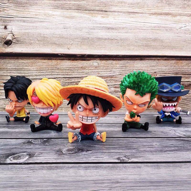 ẢNH THẬT] Mô hình Luffy mũ rơm Chibi One Piece Cao 9cm - Tượng Figure Monkey D.Luffy